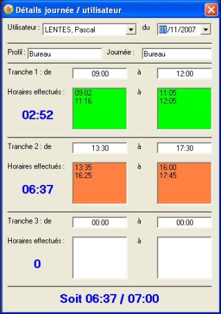 pointeuse le planning