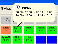 planning, pointeuse heure de presence